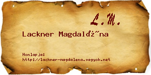 Lackner Magdaléna névjegykártya
